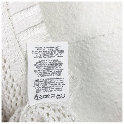 CAbi White Summer Vest Crochet Tank - Small
