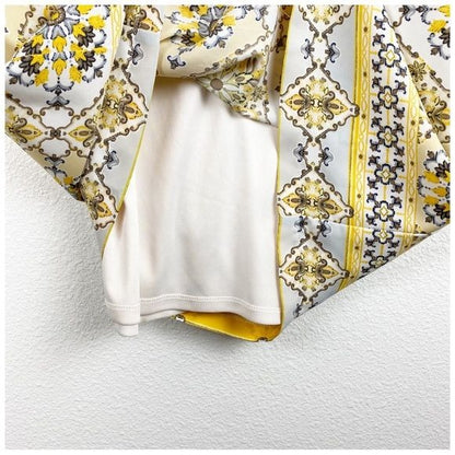 Lulus Dandy Lion Yellow Print Shift Dress Size Small