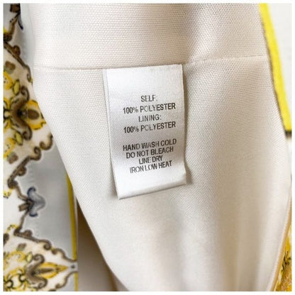 Lulus Dandy Lion Yellow Print Shift Dress Size Small