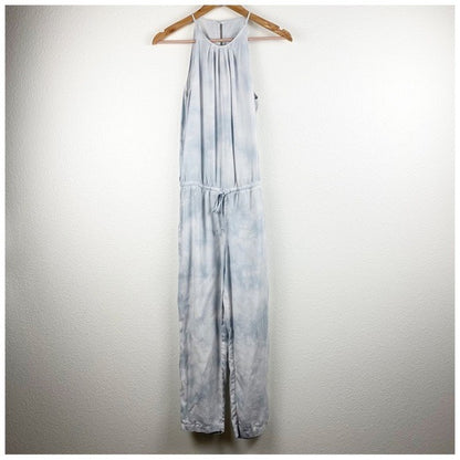 Anthropologie Cloth & Stone Gray Tie Dye Jumpsuit Size XS
