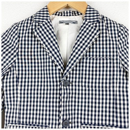 Bonpoint Navy & White Gingham Blazer Size 6