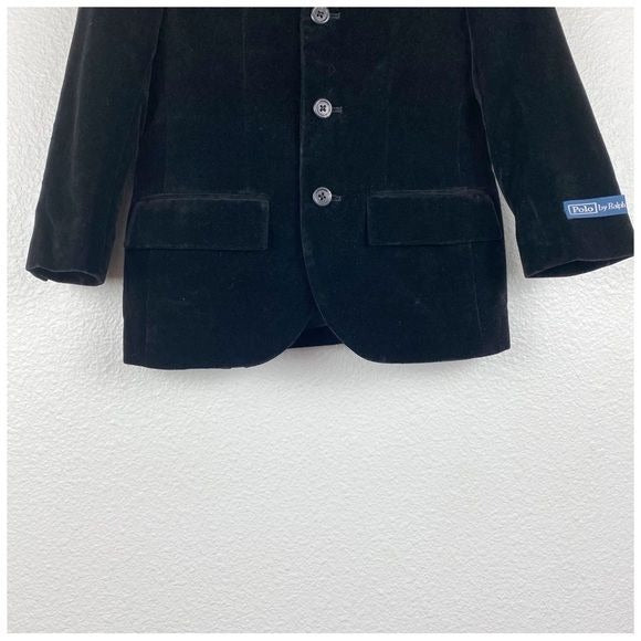 Polo by Ralph Lauren Kids Black Velvet Blazer Size 5