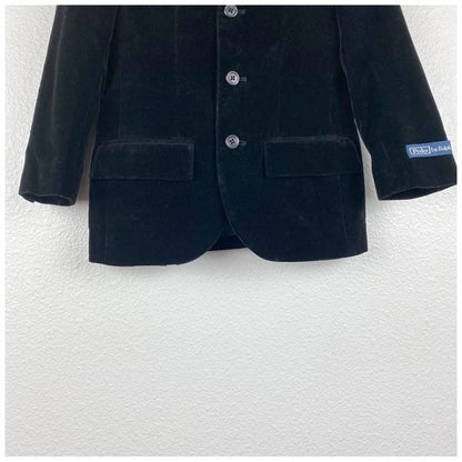 Polo by Ralph Lauren Kids Black Velvet Blazer Size 5