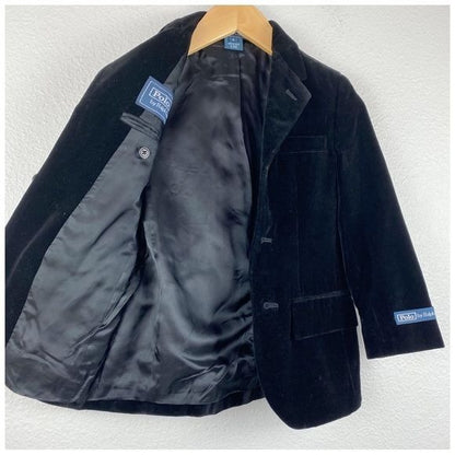 Polo by Ralph Lauren Kids Black Velvet Blazer Size 5