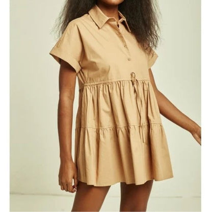 Deluc Tilda Shirt Dress in Warm Sun Wasan Size Small