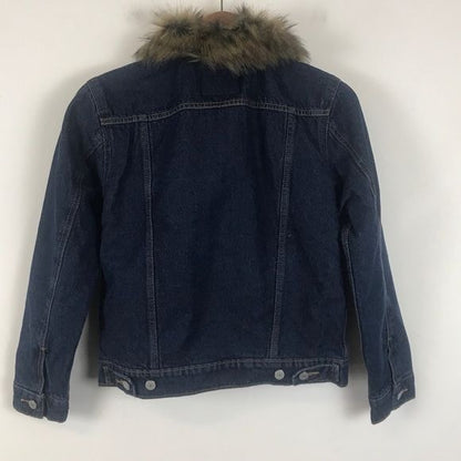 Levi’s NWT Fur Collar Ex Boyfriend Trucker Jacket Size XS