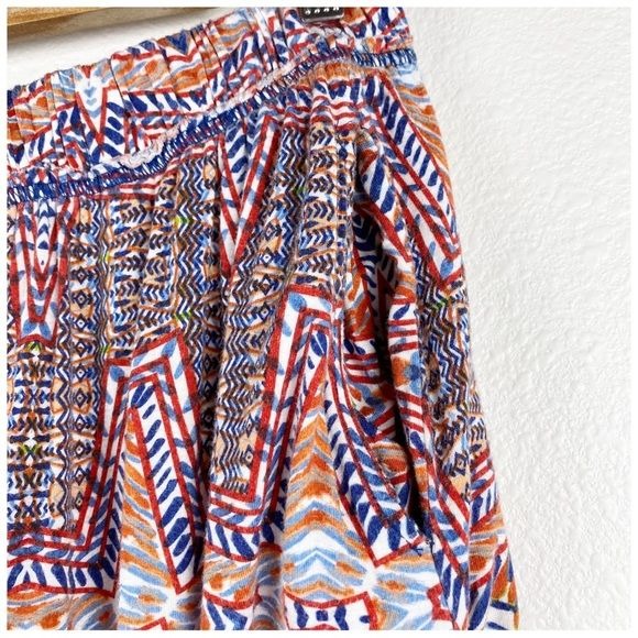 Anthropologie Postmark Handkerchief Hem Printed Maxi Skirt Size Small