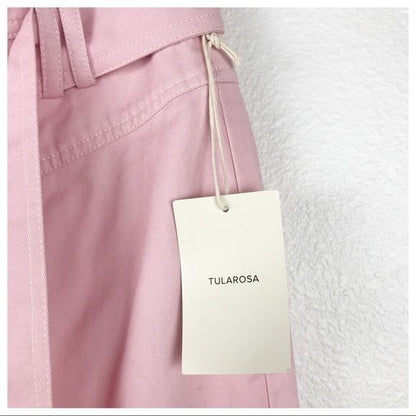 Tularosa NWT Barrett High Waist Denim Button Fly Front Pant Blush Pink Size XS