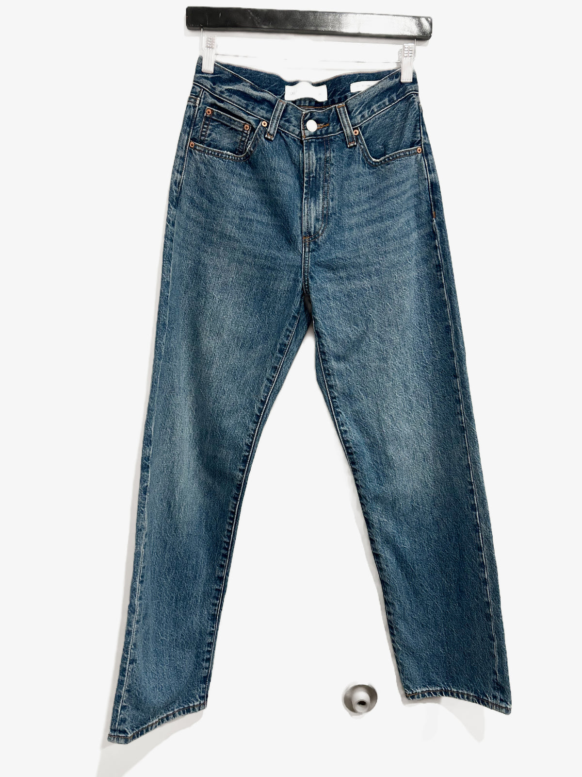Denim Forum The '90s Marlo Hi-Rise Baggy Jean in 5 Yrs Kiss N Tell Bleu - 25