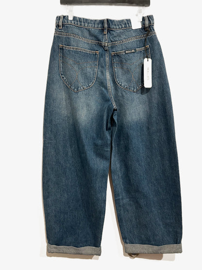 NWT Rolla's Gigi Barrel Jeans in Paris Texas Turn Up - 30