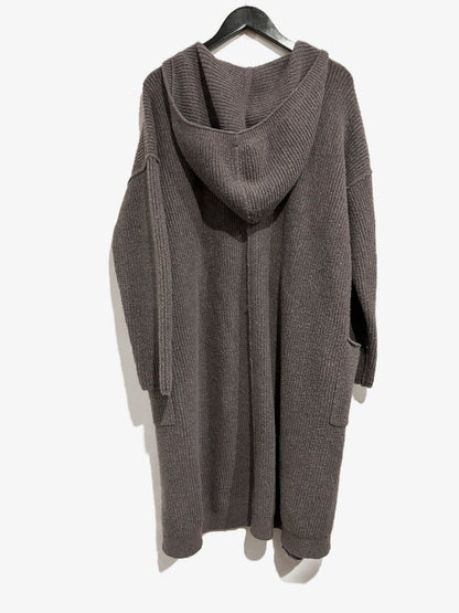 Anthropologie Pilcro Gray Ribbed Hooded Duster - Large