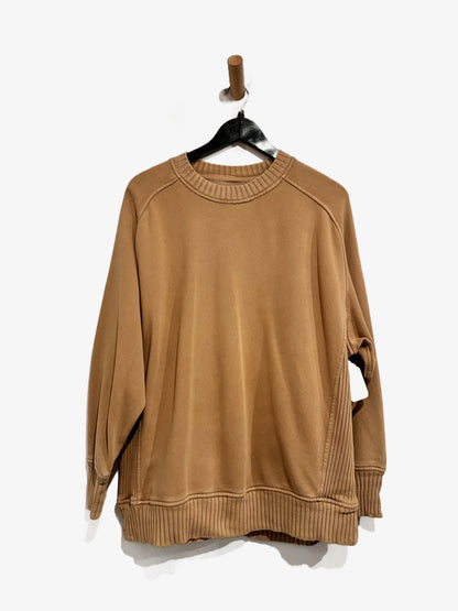 Aerie Down-To-Earth Crew Sweatshirt in Cappuccino - XS