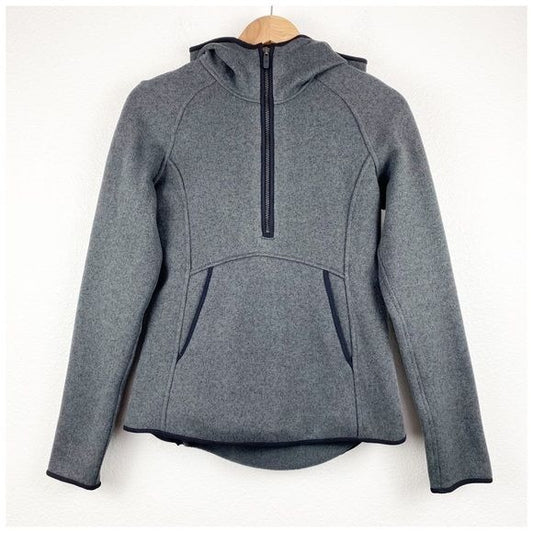 Lululemon Fleece & Thank You Pullover in Heathered Black / Black Size 6