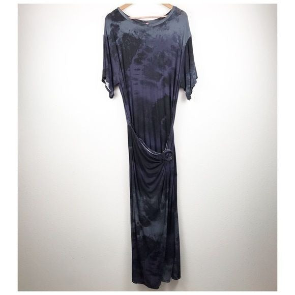 Free People Alyssa Long Sleeve Wrap Tie Dye Maxi Dress Size Medium