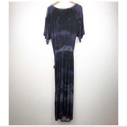 Free People Alyssa Long Sleeve Wrap Tie Dye Maxi Dress Size Medium