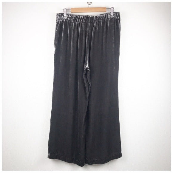 Sundance Festive Flare Gray Velvet Pants‎ Size Petite Medium