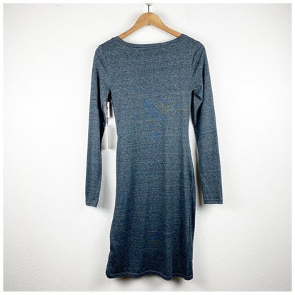 Leith Gray Ruched LS Dress Size Small