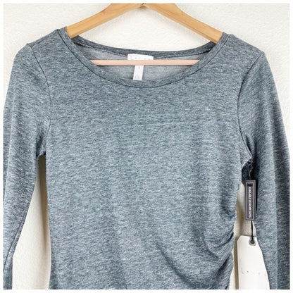 Leith Gray Ruched LS Dress Size Small