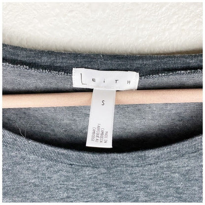 Leith Gray Ruched LS Dress Size Small