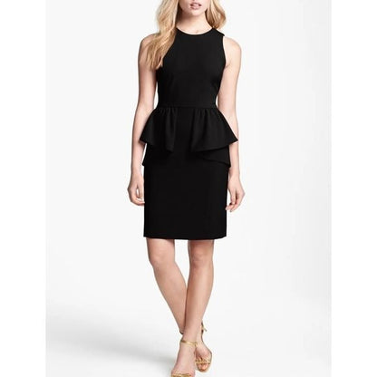 NWT Michael Kors Black Peplum Dress Size 6