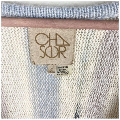 Chaser Pastel Striped Tunic Sweater Size Small
