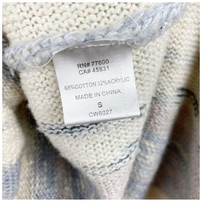 Chaser Pastel Striped Tunic Sweater Size Small