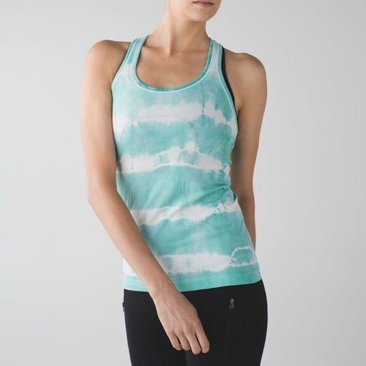 Lululemon Swiftly Tech Racerback Heathered Tranquil Blue Size 6