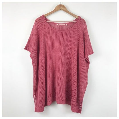 Soft Surroundings Dolman Crochet Top Size Small