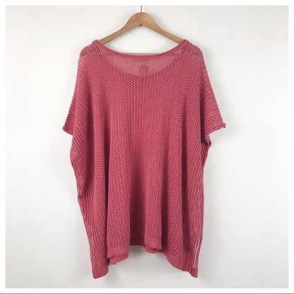 Soft Surroundings Dolman Crochet Top Size Small