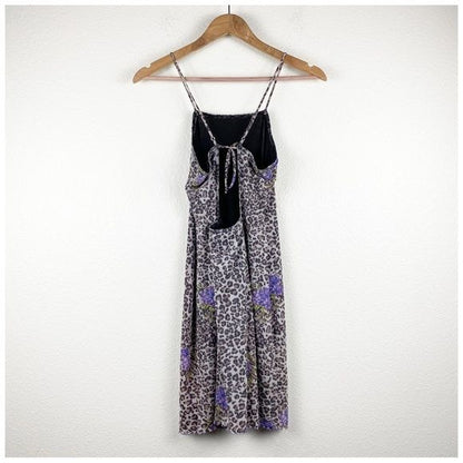 Urban Outfitters Louisa Printed Mesh Tie-Back Mini Dress Size Medium