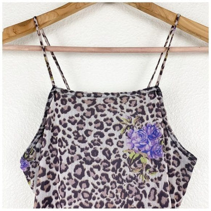 Urban Outfitters Louisa Printed Mesh Tie-Back Mini Dress Size Medium