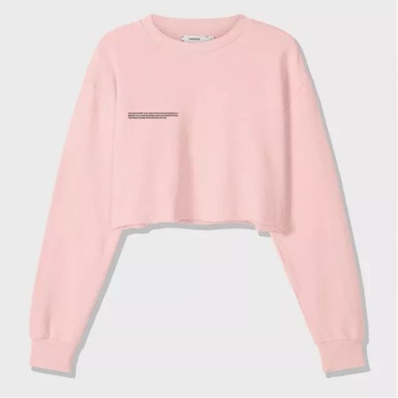 Pangaia Pink Cropped Sweatshirt Size Small