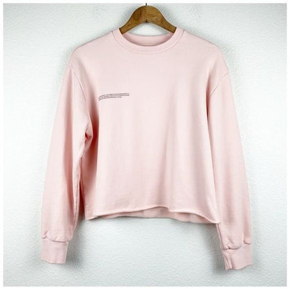Pangaia Pink Cropped Sweatshirt Size Small