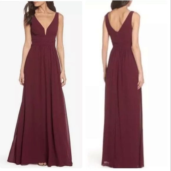 Lulus Leading Role Maxi Dress in Burgundy Size XS