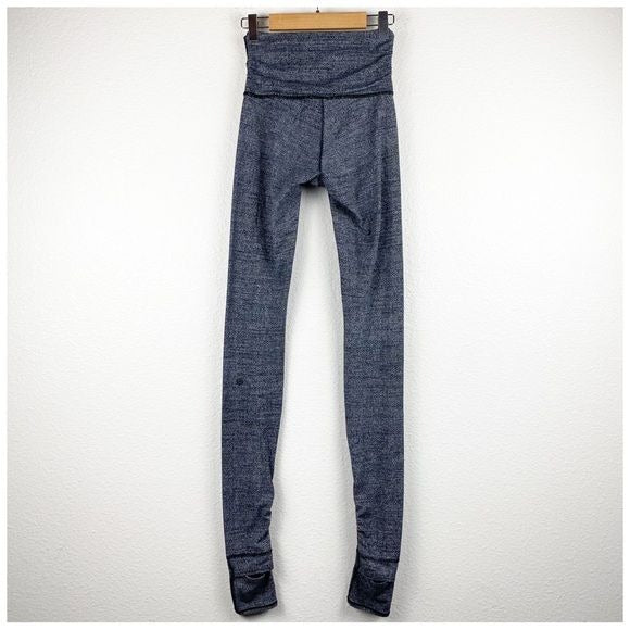 Lululemon Still Mind Tight 28" Interlink Ice Grey Black Size 2