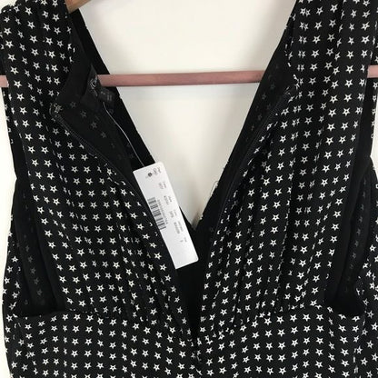 J.Crew NWT V-Neck Peplum Top in Stars Print Size 2