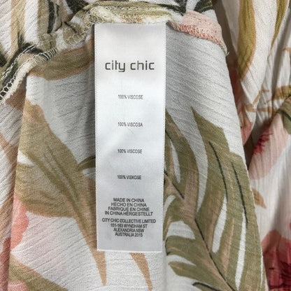 City Chic Floral Laysan Wrap Maxi Dress Size 14