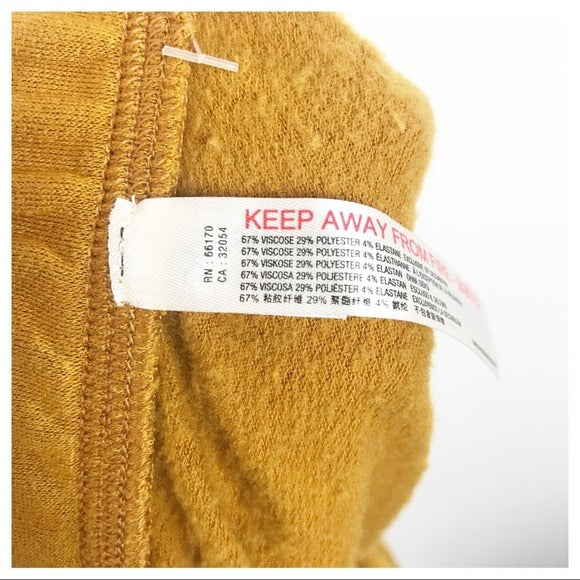 Free People NWT In My Element Harem Pants Golden Ochre Size Small