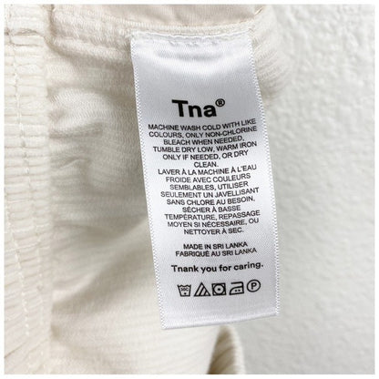 Aritzia Tna Carlaw White Corduroy Pants Size Medium