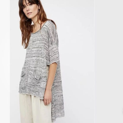 Free People Light Bright High Low Knit Tunic Top Size Medium