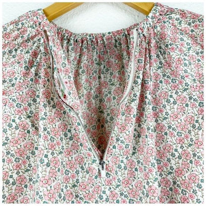 Bonpoint Pink Floral Short Sleeve Woven Top Size 6