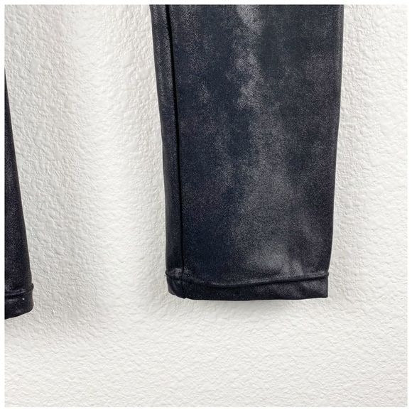 Spanx Black Faux Leather Leggings Size Medium