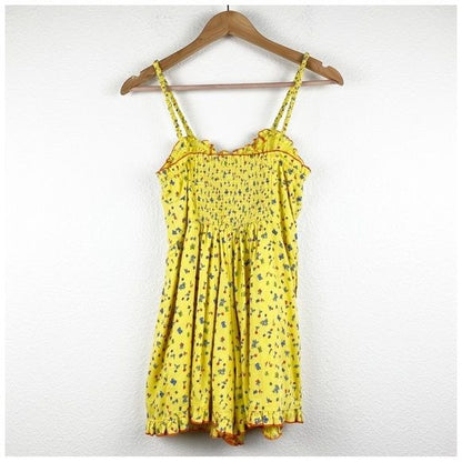 Urban Outfitters Betti Print Linen Romper Size Small