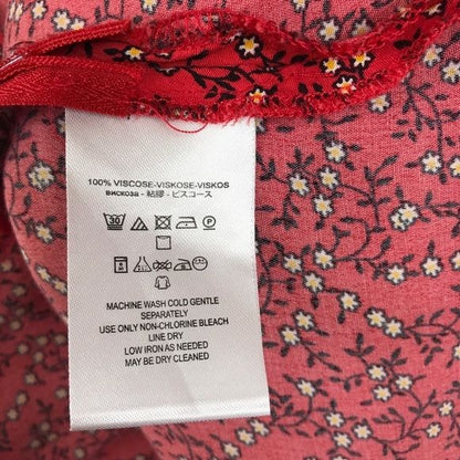 Free People Clara Red Floral Tunic Dress - XS