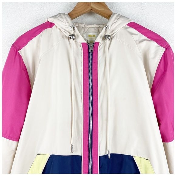 Anthropologie Maeve Venus Neon Windbreaker Jacket Size Small