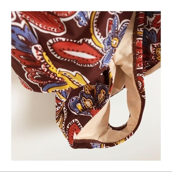 Garnet Hill Brown Floral Tankini One Piece Swimsuit Size 2