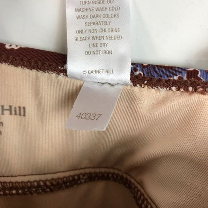 Garnet Hill Brown Floral Tankini One Piece Swimsuit Size 2