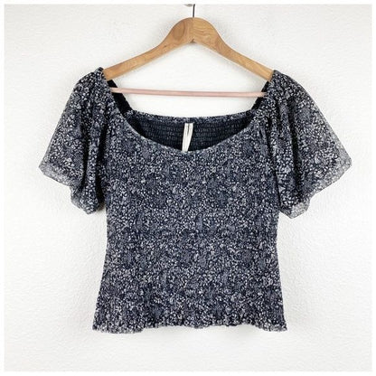 Anthropologie Aurelia Smocked Top Size XS