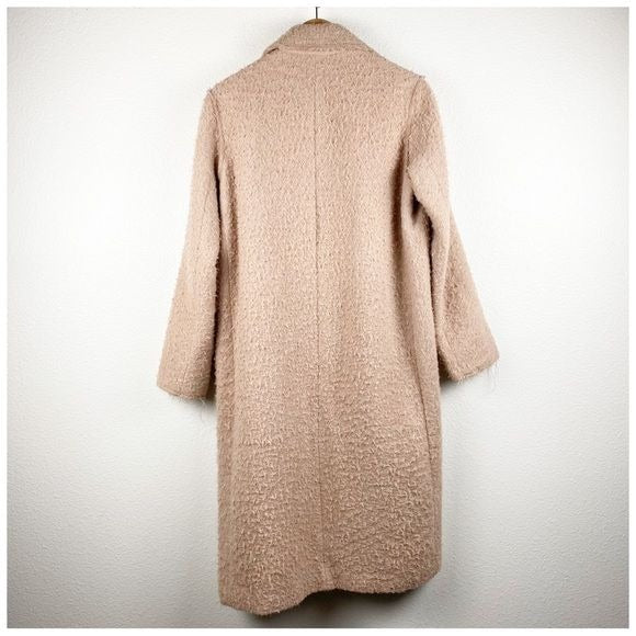 Helmut Lang Shaggy Brown Alpaca/Wool Coat Size Small