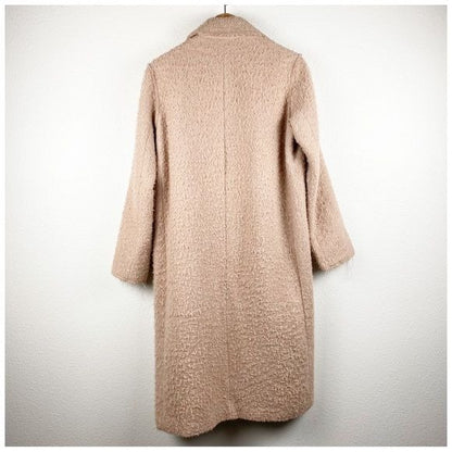 Helmut Lang Shaggy Brown Alpaca/Wool Coat Size Small